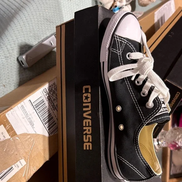 Converse Black and White Men's Sneakers - Picture 3 of 5